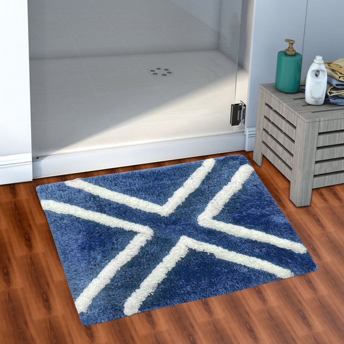 Glorious Super Soft Microfiber Anti Slip Bathmat, Aqua