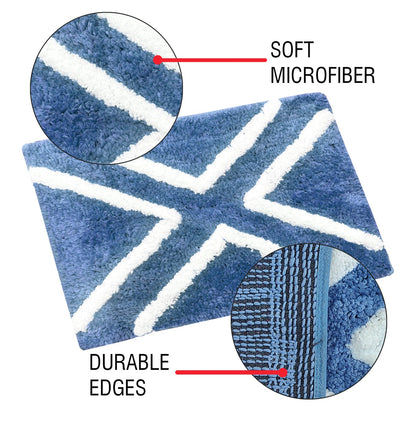 Glorious Super Soft Microfiber Anti Slip Bathmat, Aqua
