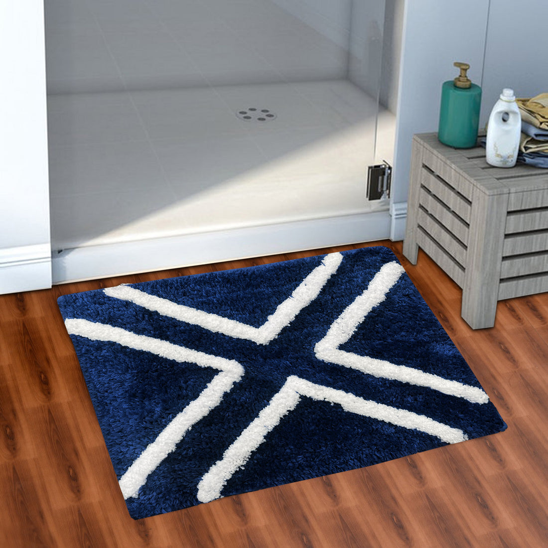 Glorious Super Soft Microfiber Anti Slip Bathmat, Navy