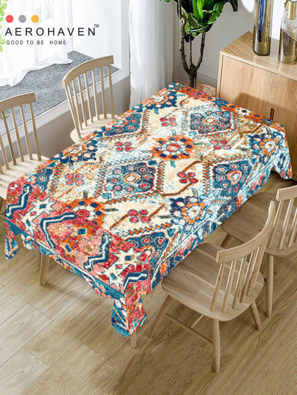 Multi Abstract Polyster Table Cover Cloth