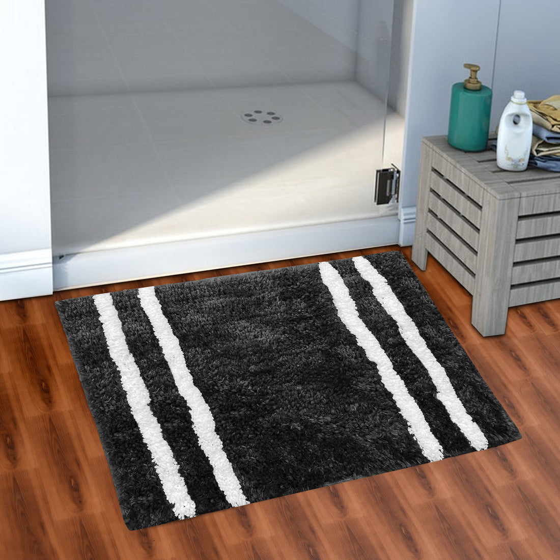 Glorious Super Soft Microfiber Anti Slip Bathmat, Grey