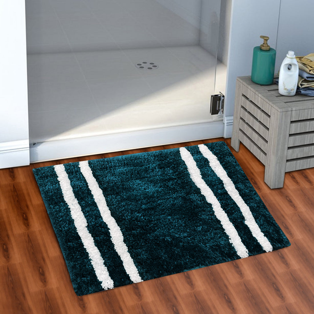 Glorious Super Soft Microfiber Anti Slip Bathmat, Teal