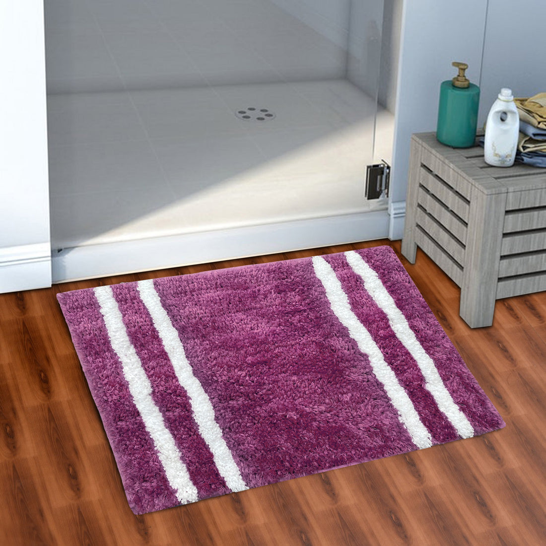 Glorious Super Soft Microfiber Anti Slip Bathmat, Wine