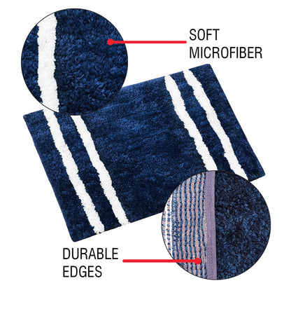 Glorious Super Soft Microfiber Anti Slip Bathmat, Navy