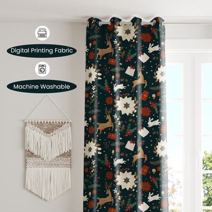 AEROHAVEN Velvet Christmas Curtains for Festive Home Décor and Gifting