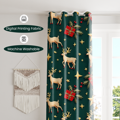 AEROHAVEN Velvet Christmas Curtains for Festive Home Décor and Gifting