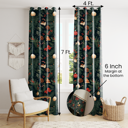 AEROHAVEN Velvet Christmas Curtains for Festive Home Décor and Gifting