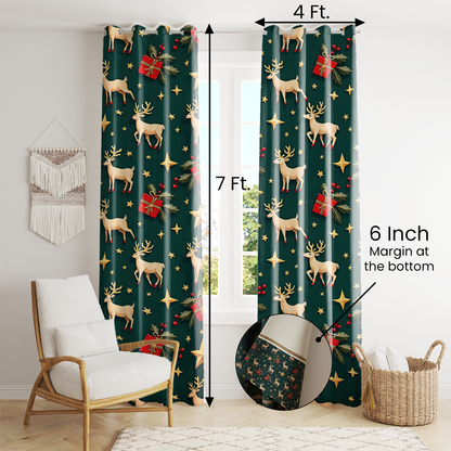 AEROHAVEN Velvet Christmas Curtains for Festive Home Décor and Gifting