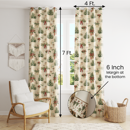 AEROHAVEN Velvet Christmas Curtains for Festive Home Décor and Gifting