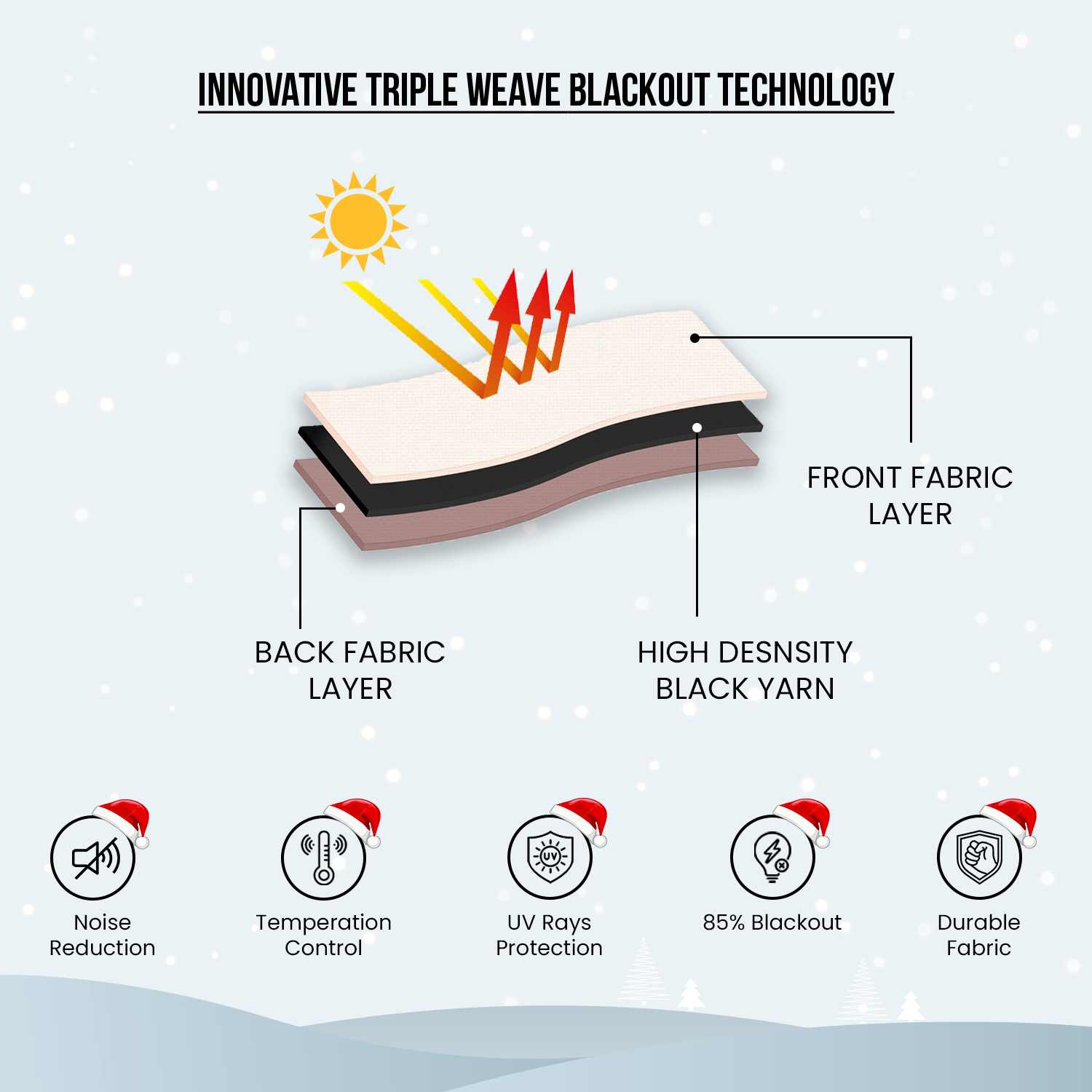 AEROHAVEN Velvet Christmas Curtains for Festive Home Décor and Gifting