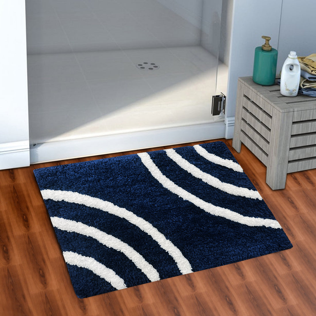 Glorious Super Soft Microfiber Anti Slip Bathmat, Navy