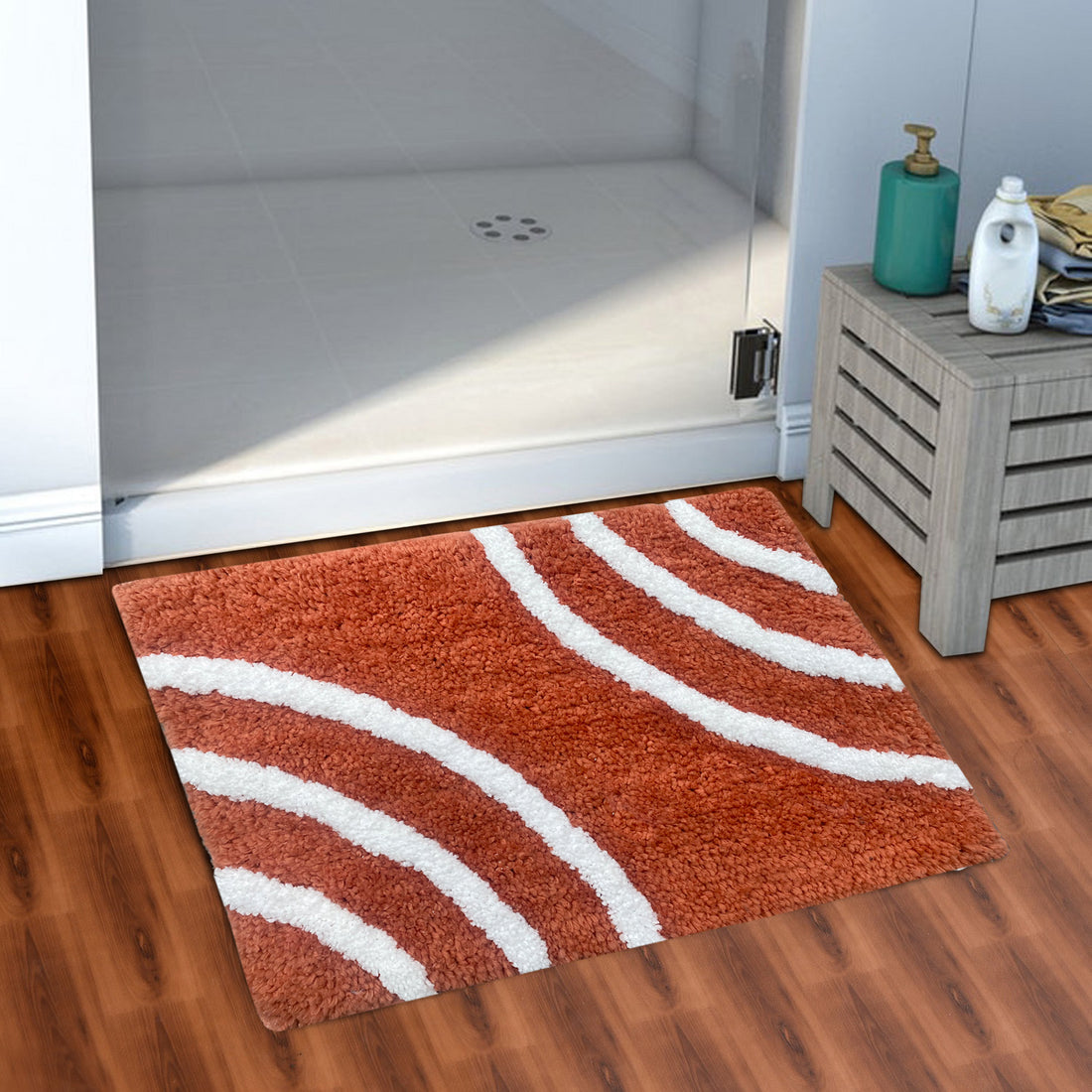 Glorious Super Soft Microfiber Anti Slip Bathmat, Peach