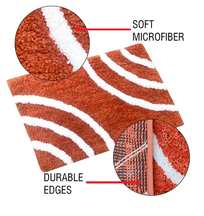 Glorious Super Soft Microfiber Anti Slip Bathmat, Peach
