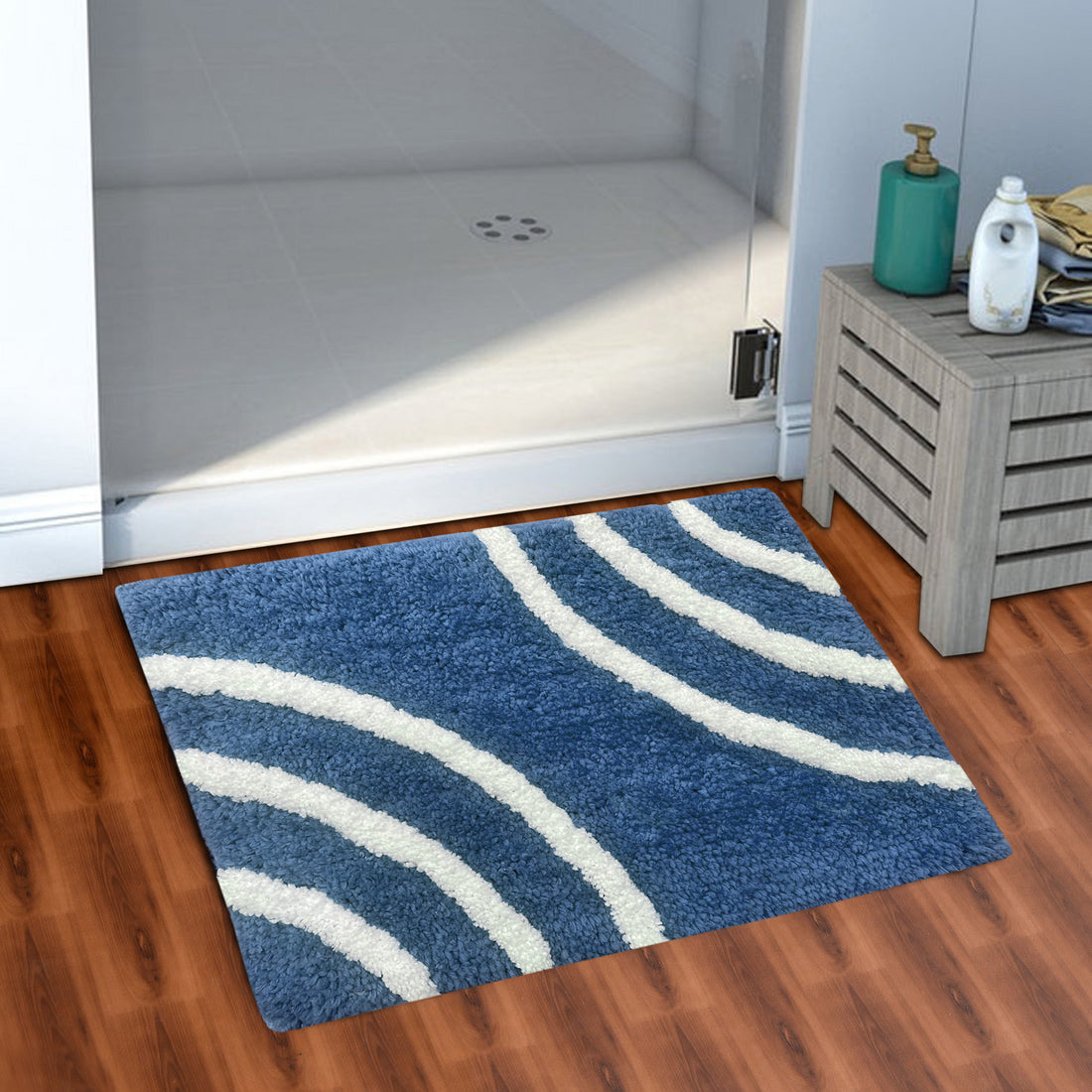Glorious Super Soft Microfiber Anti Slip Bathmat, Aqua
