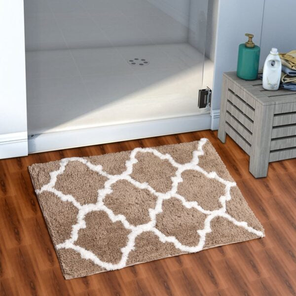Glorious Moroccan Super Soft Anti Slip Bathmat, Coffee