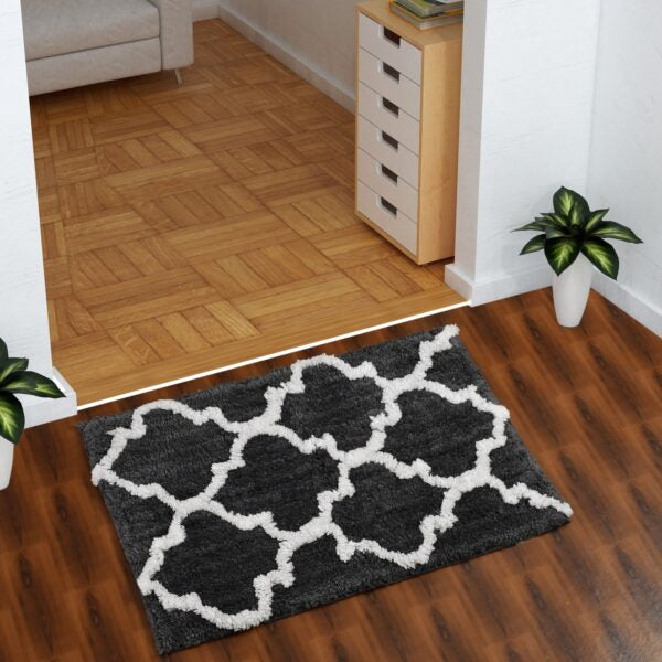Glorious Moroccan Super Soft Anti Slip Bathmat, Grey