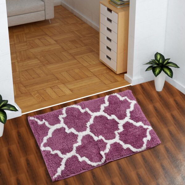 Glorious Moroccan Super Soft Anti Slip Bathmat, Wine