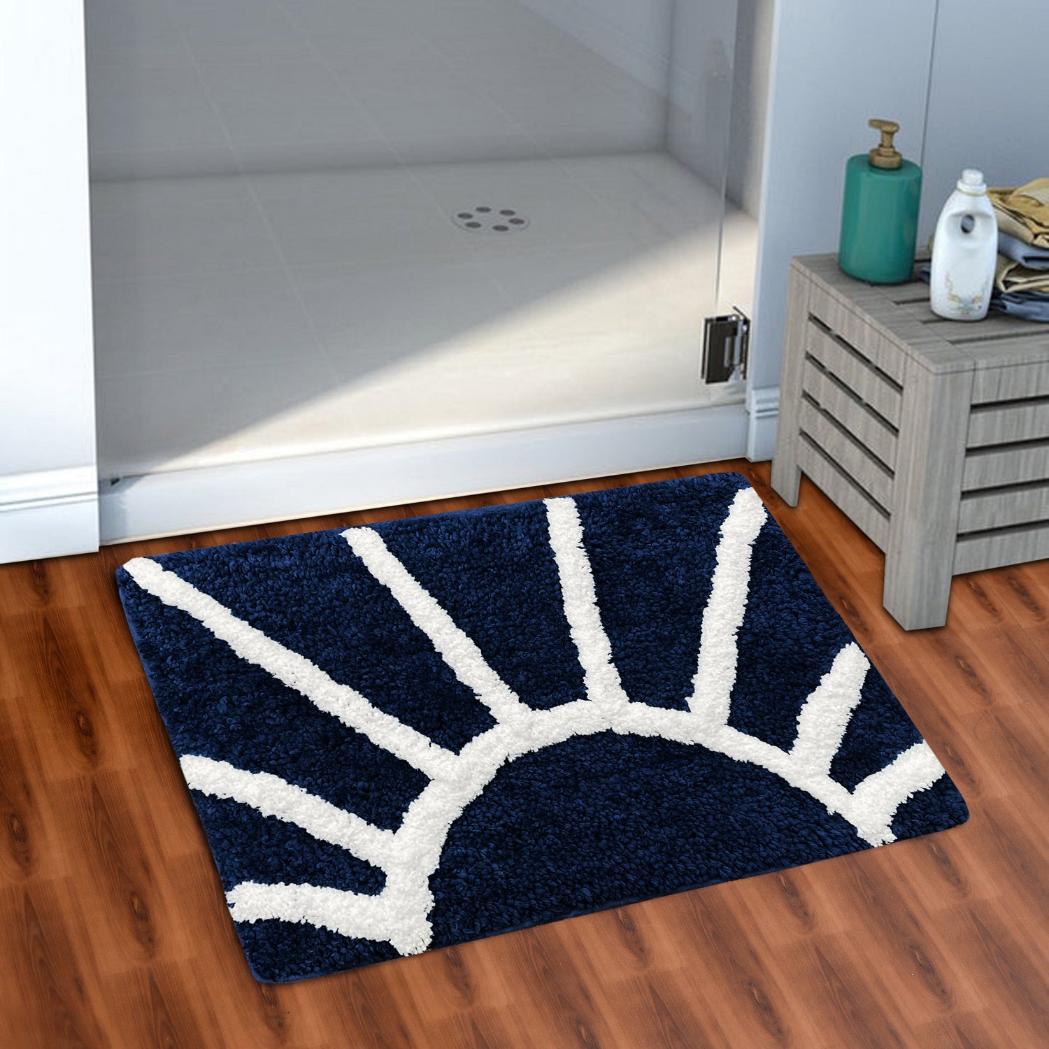 Glorious Super Soft Microfiber Anti Slip Bathmat, Navy