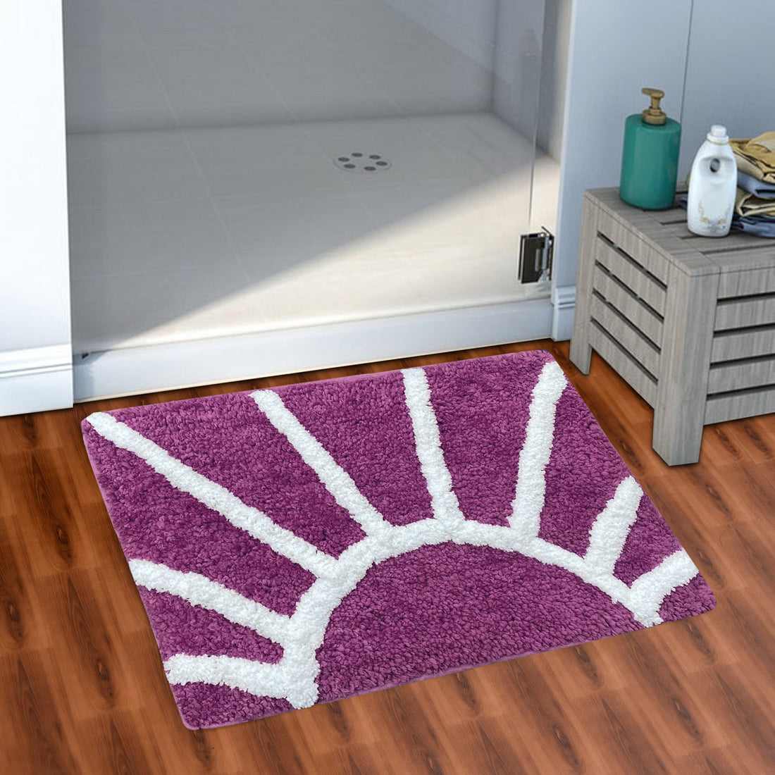 Glorious Super Soft Microfiber Anti Slip Bathmat, Wine