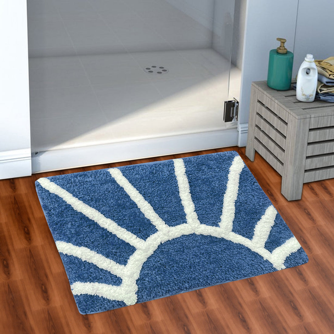 Glorious Super Soft Microfiber Anti Slip Bathmat, Aqua