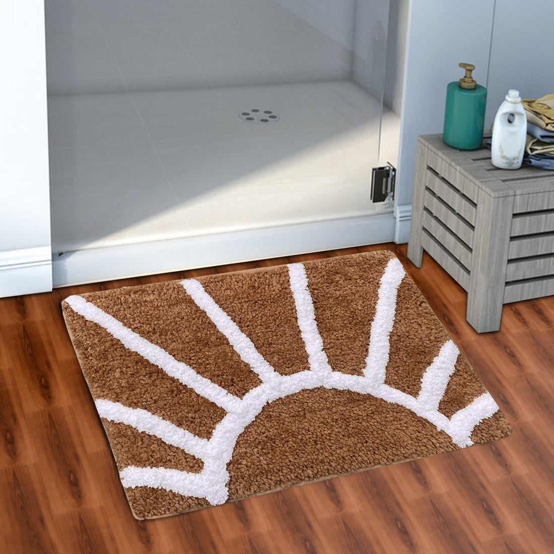 Glorious Super Soft Microfiber Anti Slip Bathmat, Coffee