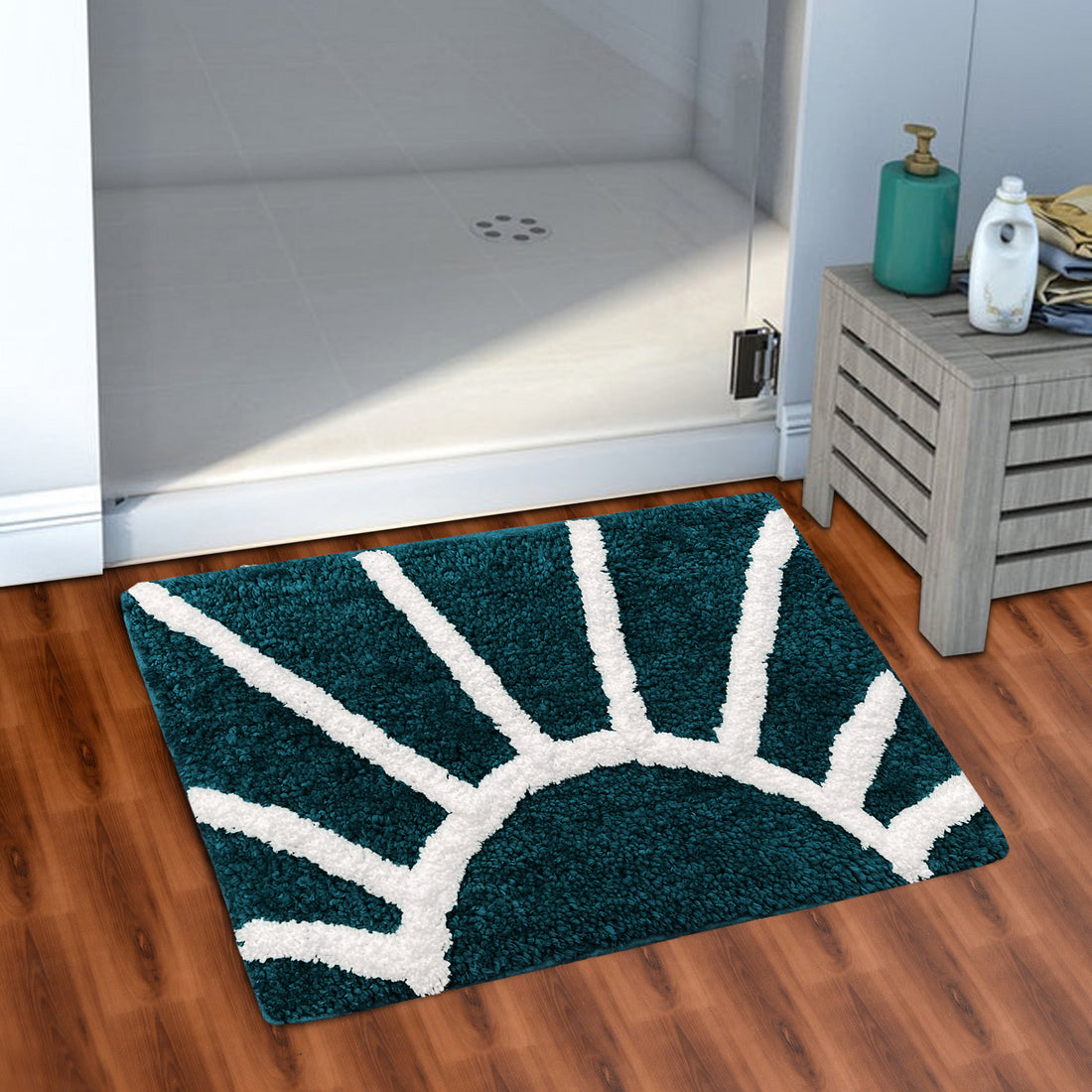 Glorious Super Soft Microfiber Anti Slip Bathmat, Teal