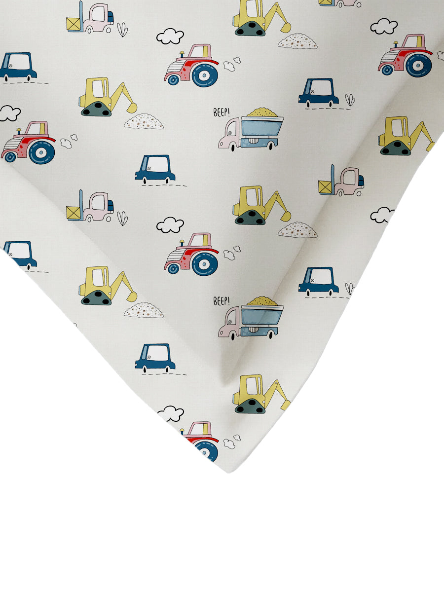 AEROHAVEN Microfiber Cartoon Flat Double Bedsheet with 2 Pillow Covers for kids