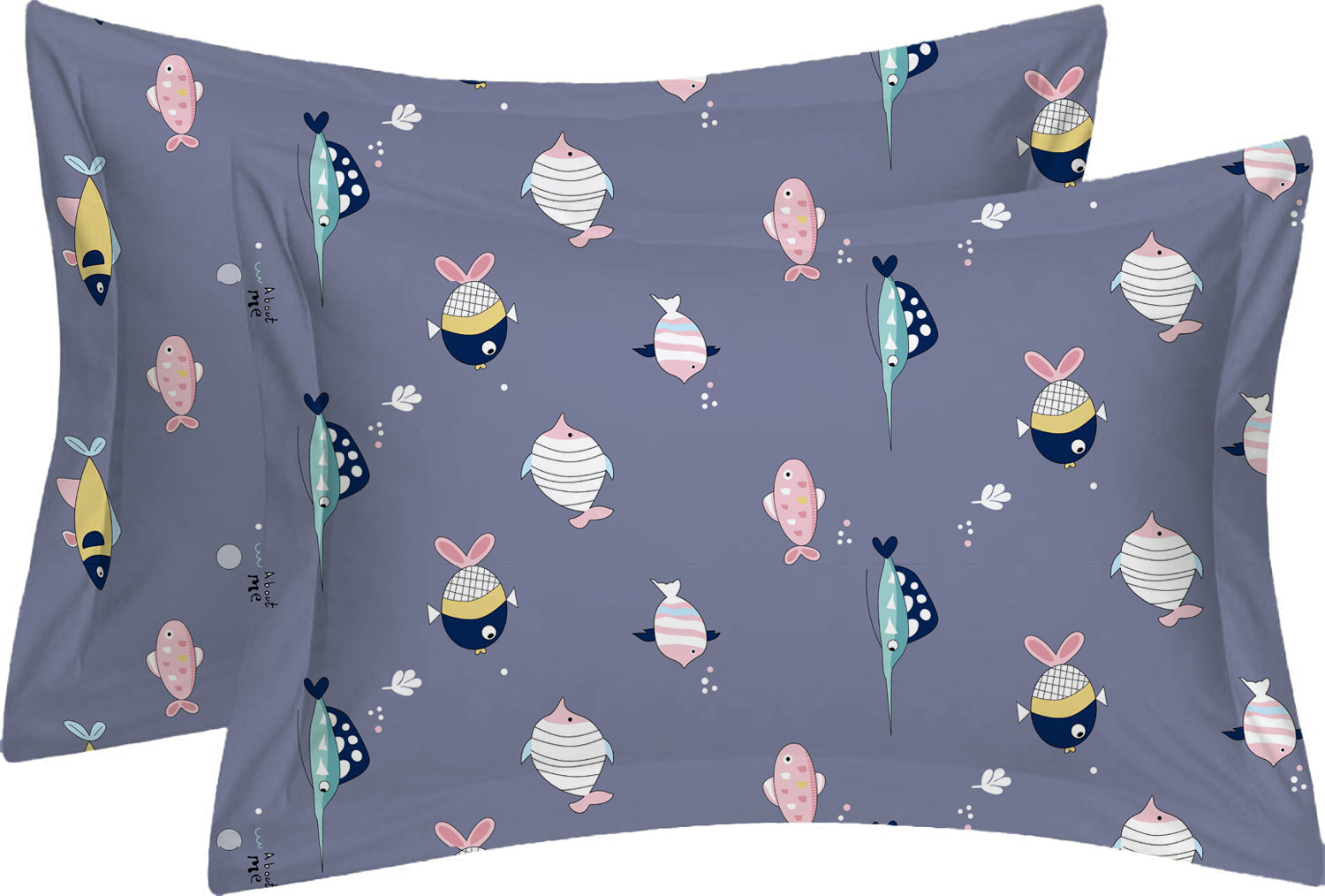 AEROHAVEN Microfiber Cartoon Flat Double Bedsheet with 2 Pillow Covers for kids