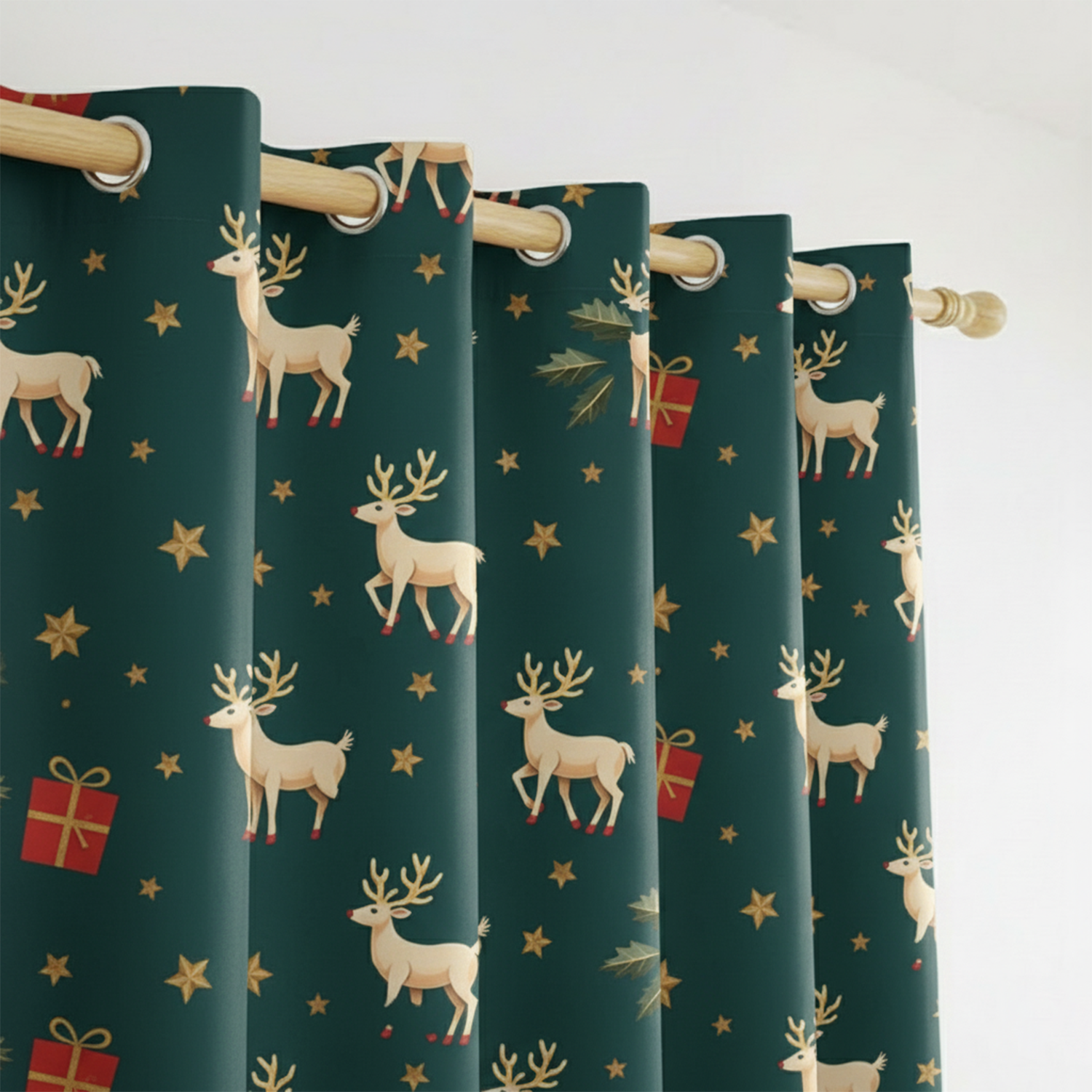 AEROHAVEN Velvet Christmas Curtains for Festive Home Décor and Gifting