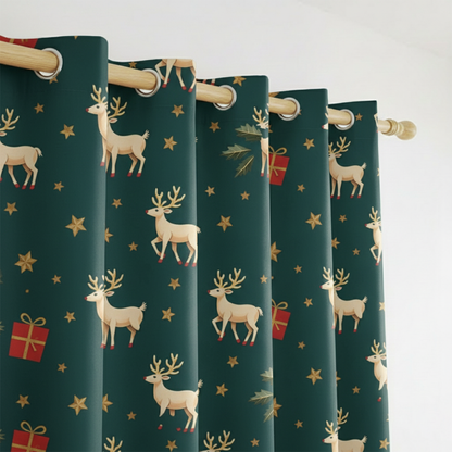 AEROHAVEN Velvet Christmas Curtains for Festive Home Décor and Gifting