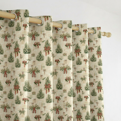 AEROHAVEN Velvet Christmas Curtains for Festive Home Décor and Gifting