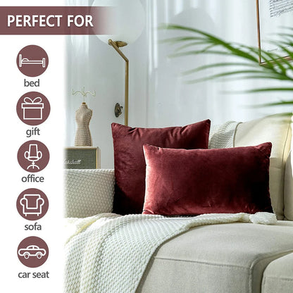 Premium Velvet Reversible Decorative Throw Pillow/Cushion Covers