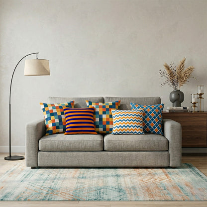 Set of 5 Jute Throw Pillow/Cushion Covers