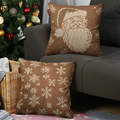 Set of 2 Christmas Designer Knitted Decorative Throw Pillow/Cushion Covers