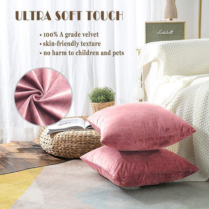 Premium Velvet Reversible Decorative Throw Pillow/Cushion Covers