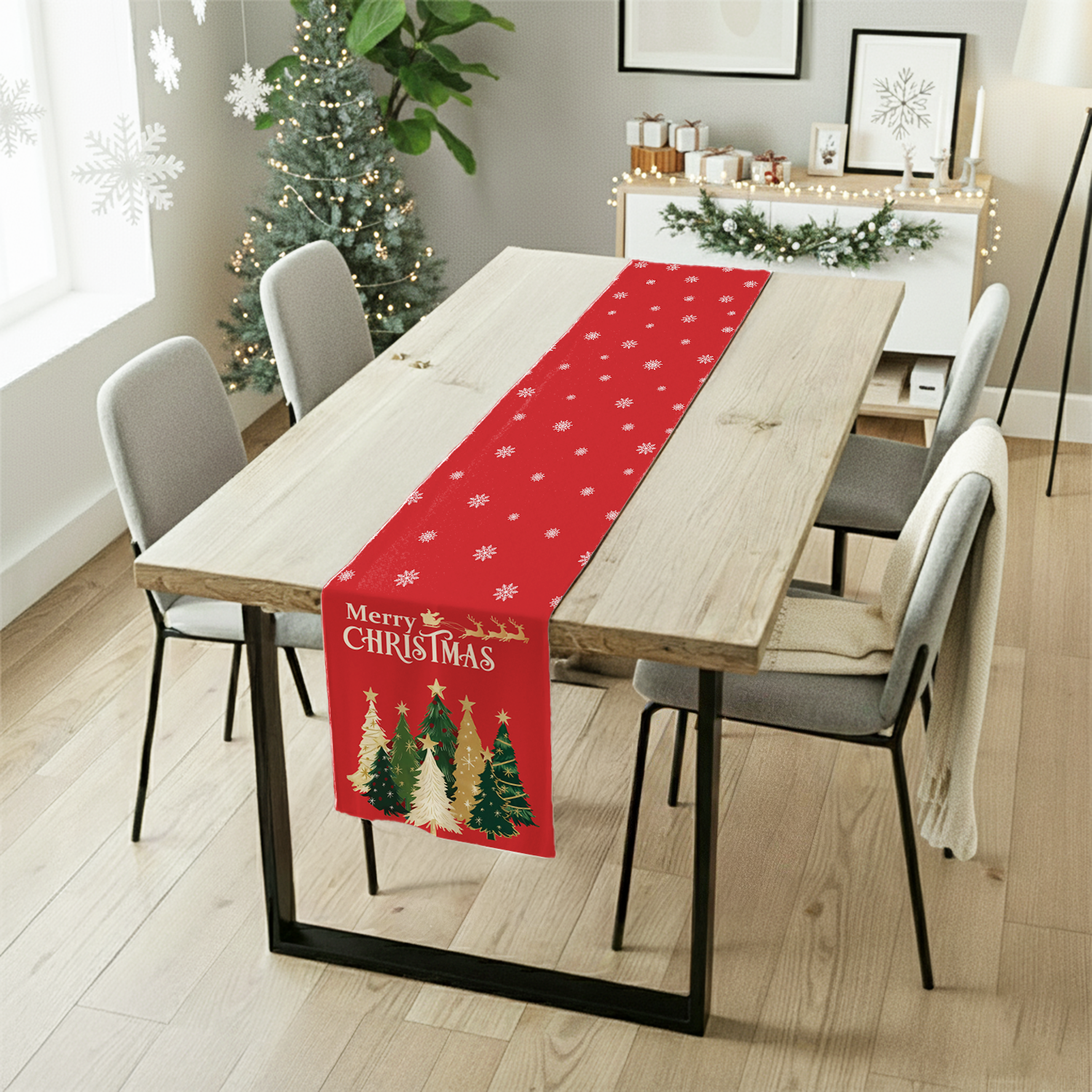 AEROHAVEN Christmas Dining Table Runner for Festive Home Décor and Gifting