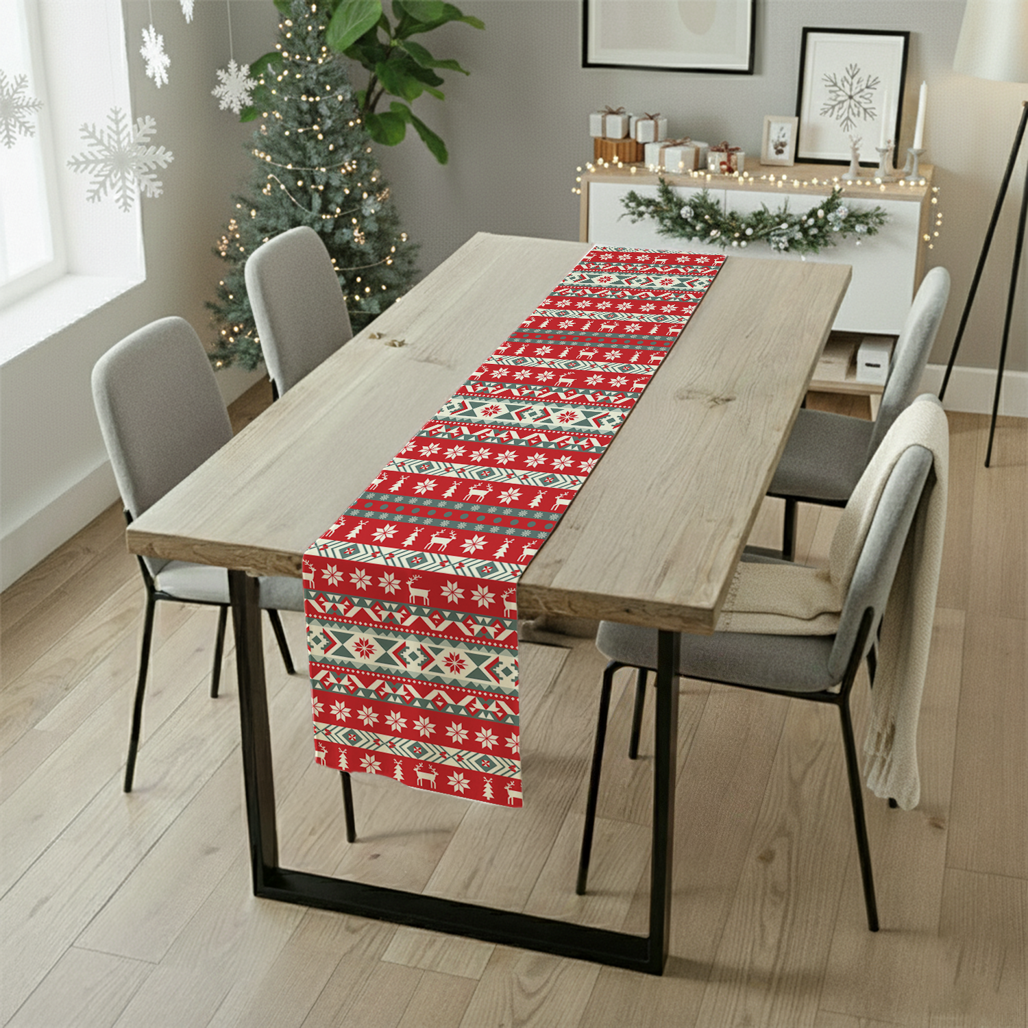 AEROHAVEN Christmas Dining Table Runner for Festive Home Décor and Gifting