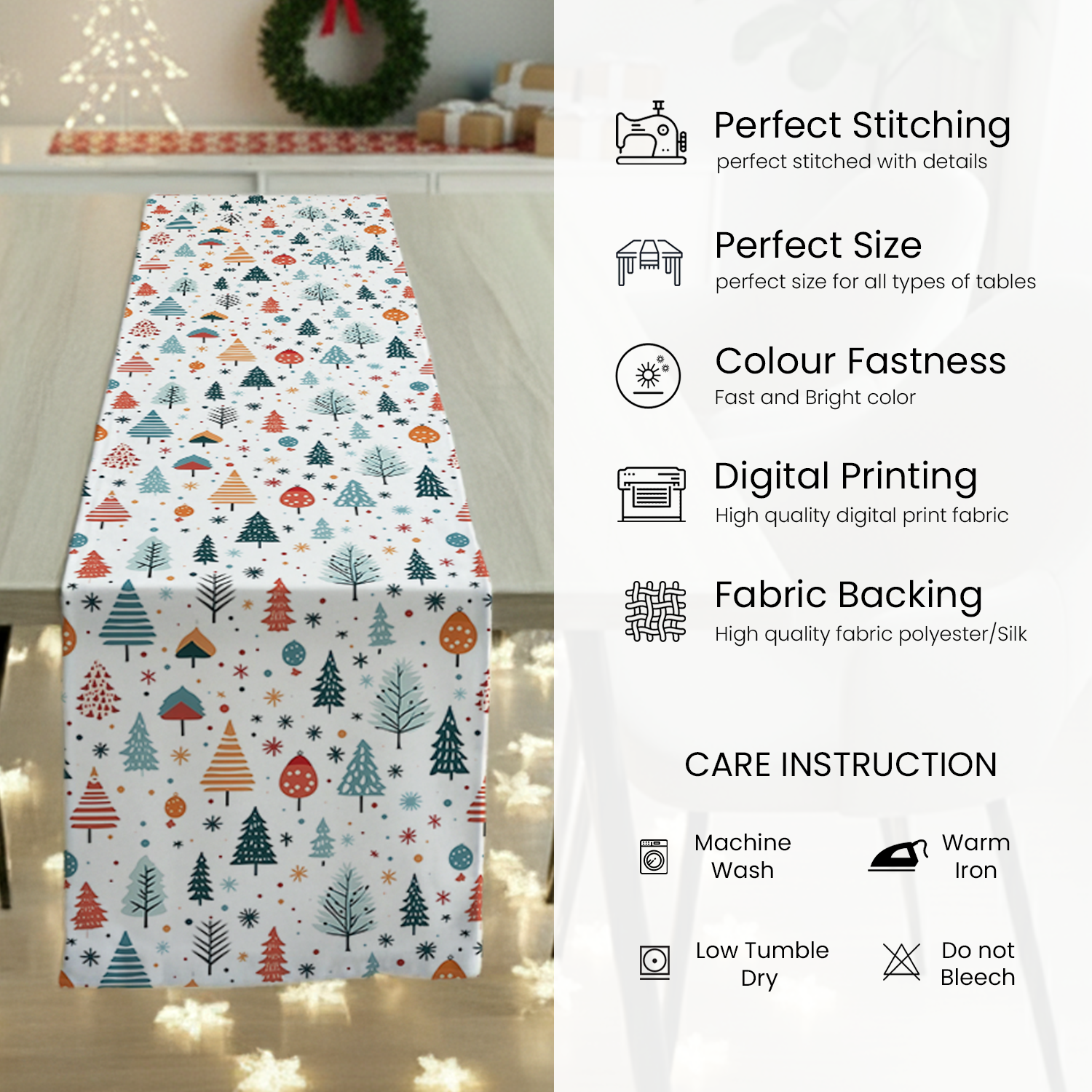 AEROHAVEN Christmas Dining Table Runner for Festive Home Décor and Gifting