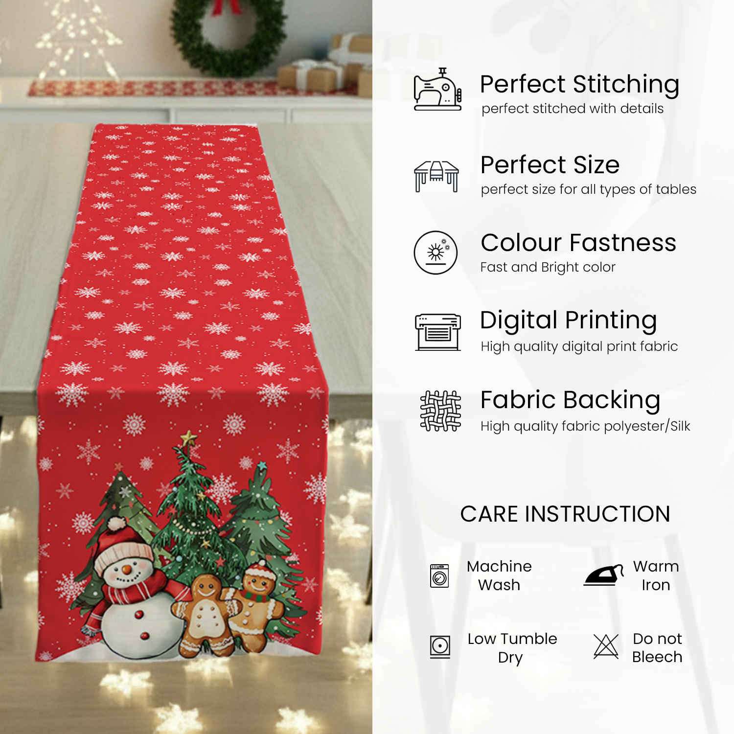 AEROHAVEN Christmas Dining Table Runner for Festive Home Décor and Gifting