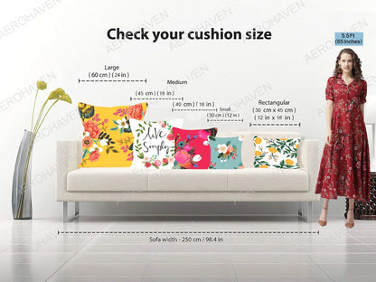 Set of 5 Multicolor Jute Cushion Covers
