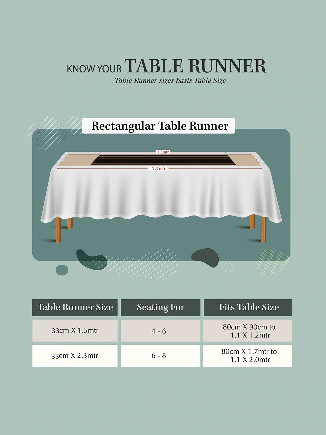 Brown Ethnic Motif Polyster Table Runner