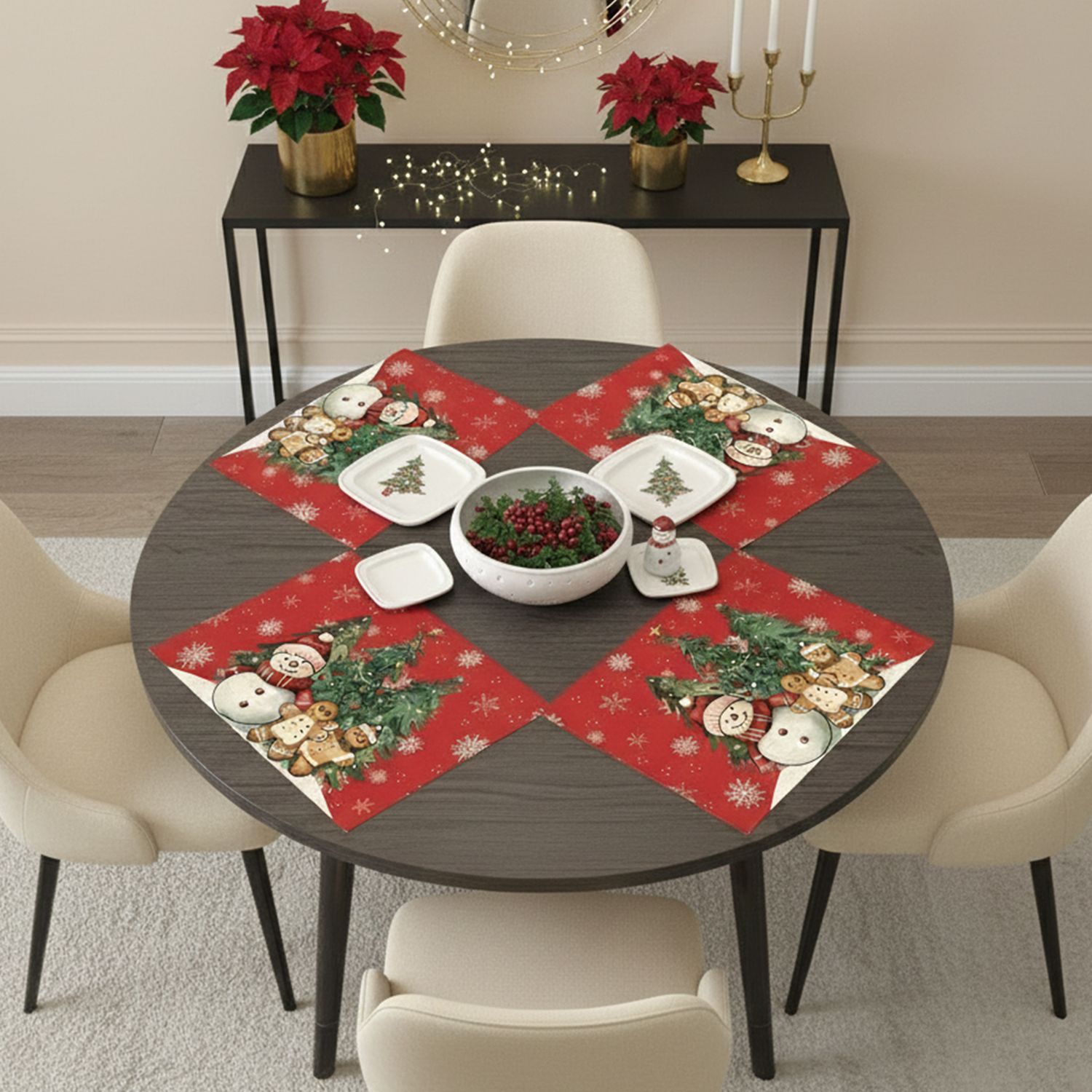 AEROHAVEN Christmas Dining Table Placemats for Festive Home Décor and Gifting