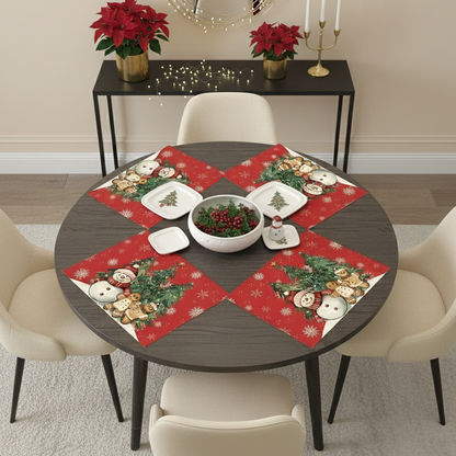 AEROHAVEN Christmas Dining Table Placemats for Festive Home Décor and Gifting