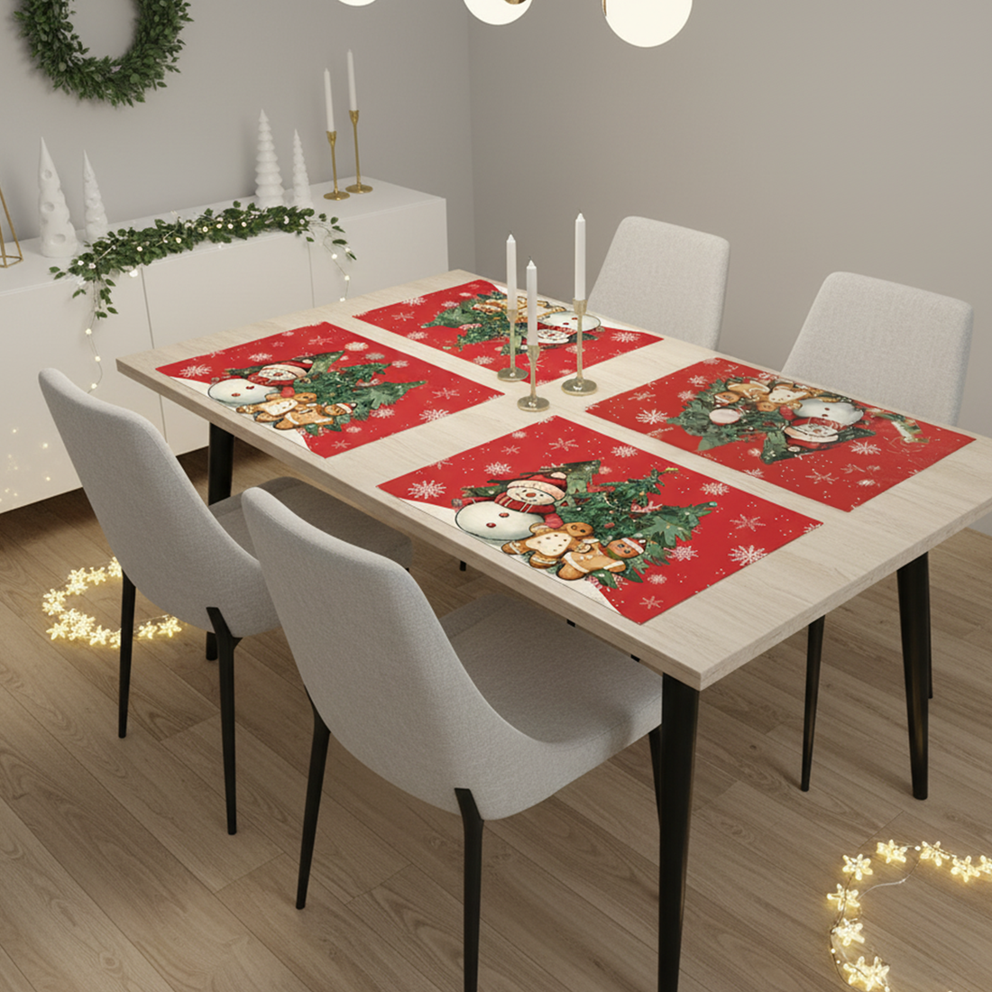 AEROHAVEN Christmas Dining Table Placemats for Festive Home Décor and Gifting
