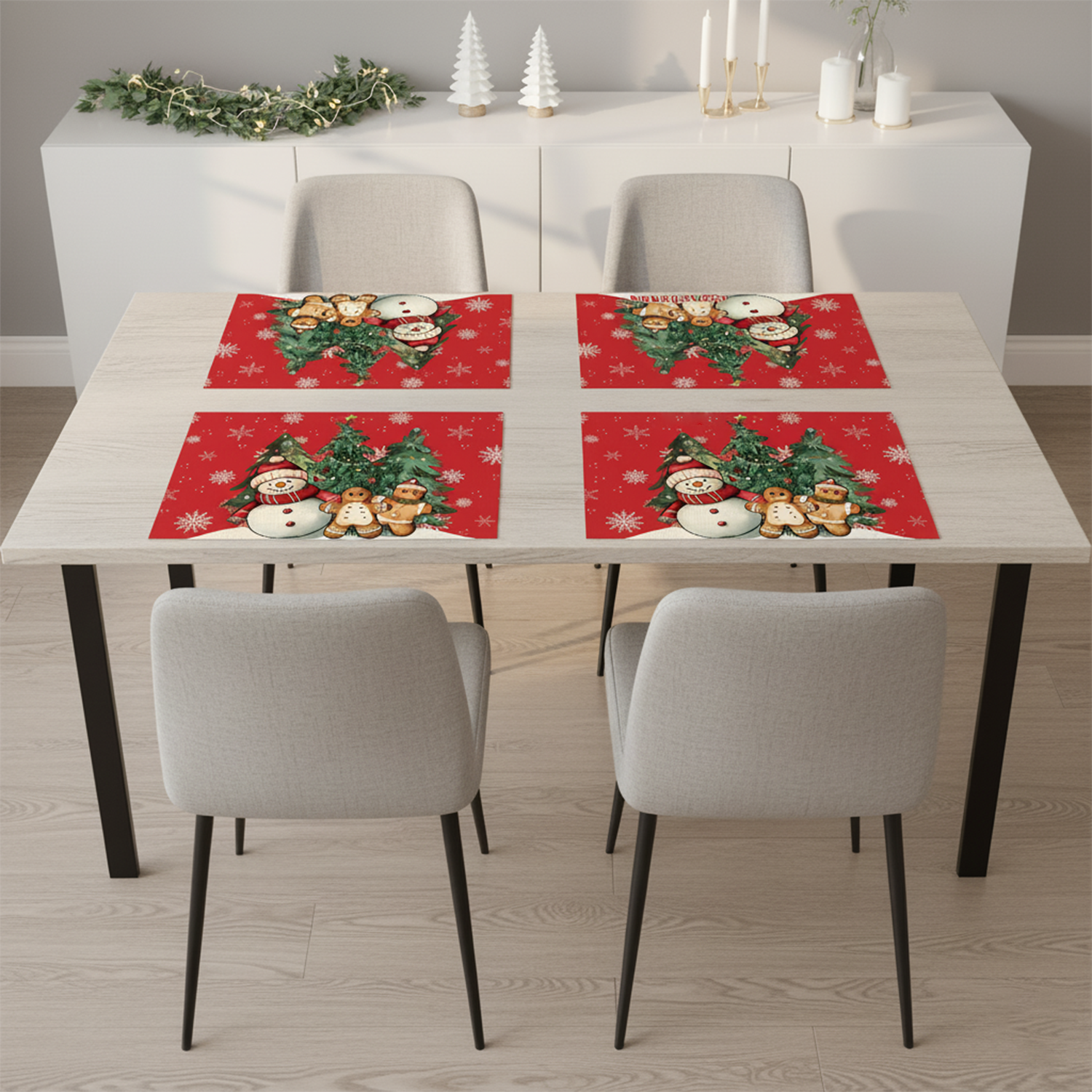 AEROHAVEN Christmas Dining Table Placemats for Festive Home Décor and Gifting