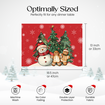AEROHAVEN Christmas Dining Table Placemats for Festive Home Décor and Gifting