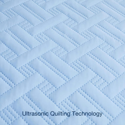 AEROHAVEN Glace Cotton Solid Bedsheet Set – Aqua, Double Bed