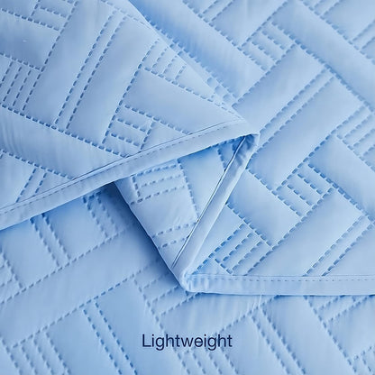 AEROHAVEN Glace Cotton Solid Bedsheet Set – Aqua, Double Bed