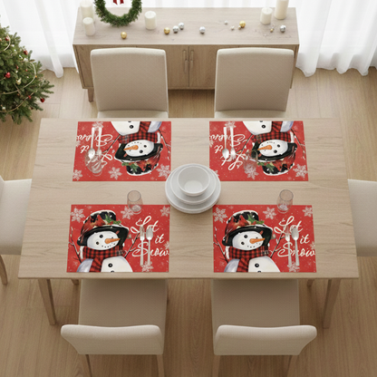 AEROHAVEN Christmas Dining Table Placemats for Festive Home Décor and Gifting