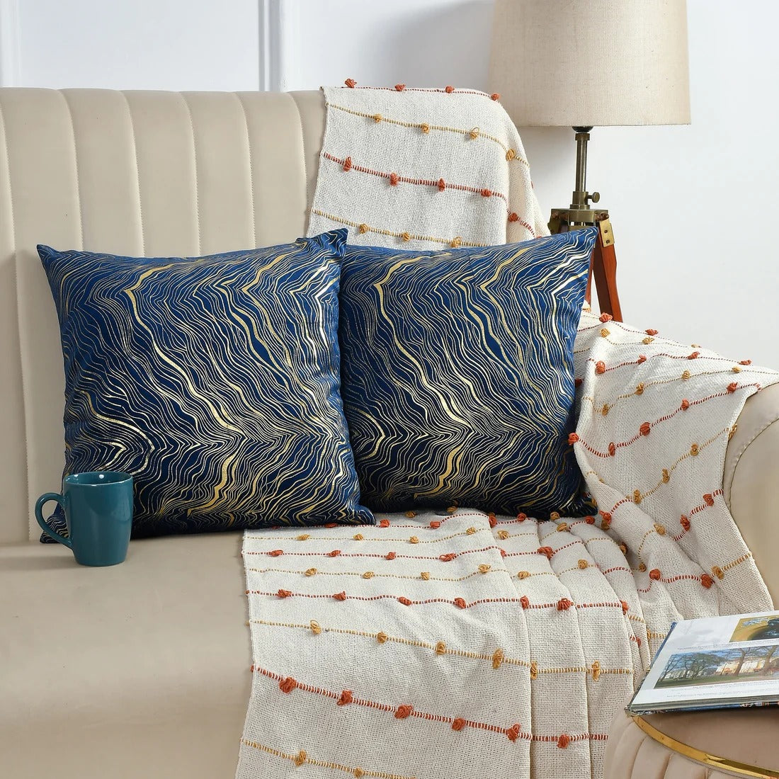 Premium Velvet Set of 2 Decorative Throw Pillow/Cushion Covers